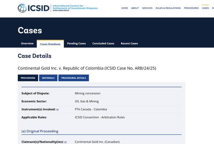 图片来源：世界国际投资争端解决中心官网截图