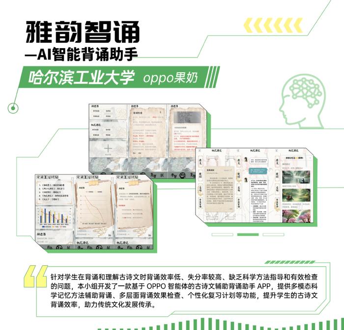 ▲哈尔滨工业大学团队参赛作品《雅韵智诵 ——AI 智能背诵助手》