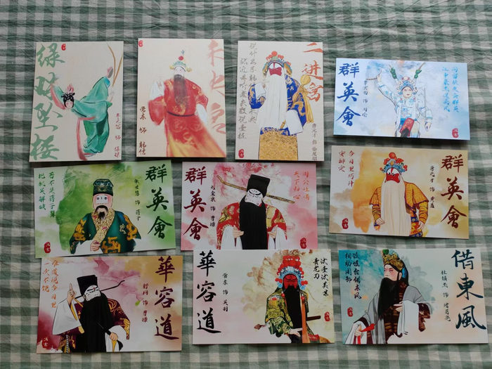 苏子瞻为每位名家手绘了一幅剧照