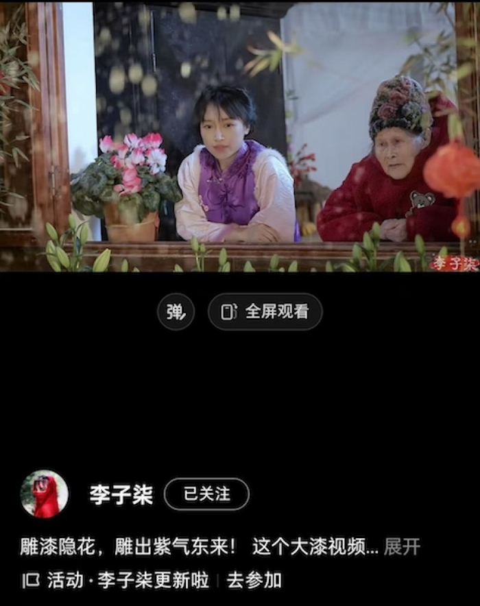 李子柒视频截图