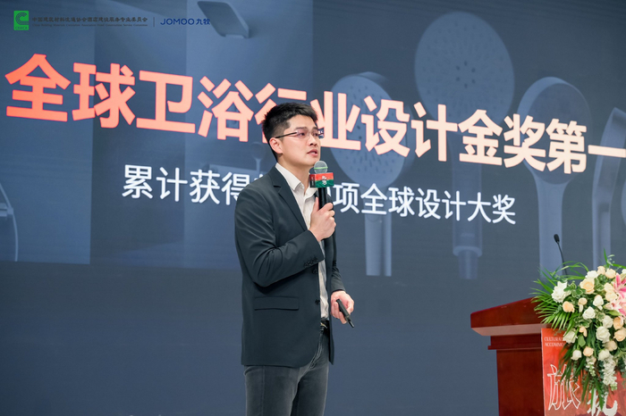 ▲图注：九牧集团商用事业部总经理詹建朝