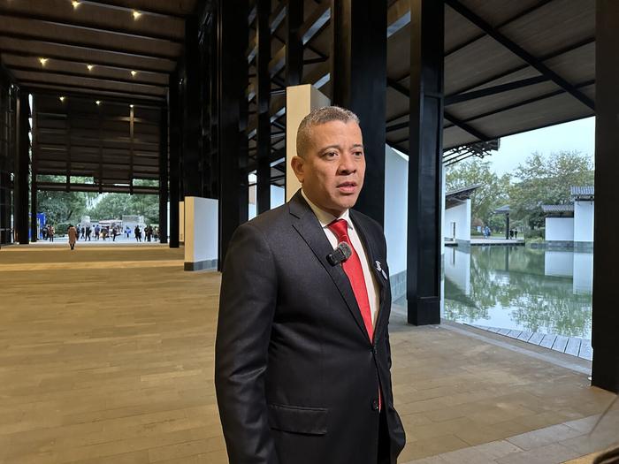 委内瑞拉国家网络安全局局长努涅斯 浙江在线记者 李心怡 摄