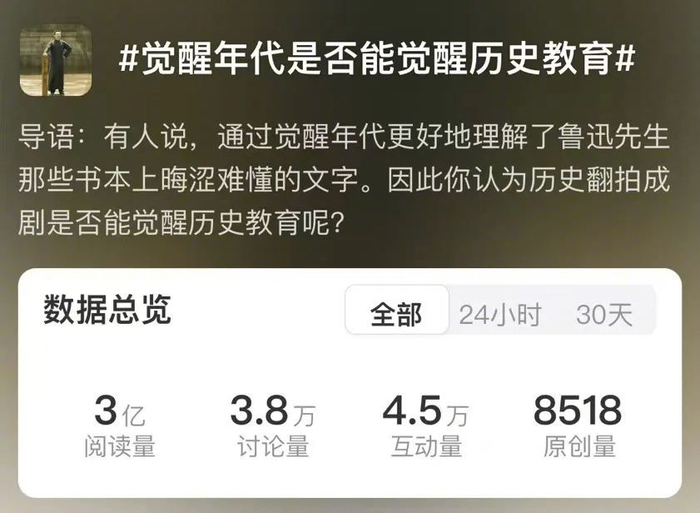 #觉醒年代是否能觉醒历史教育#成为大热话题