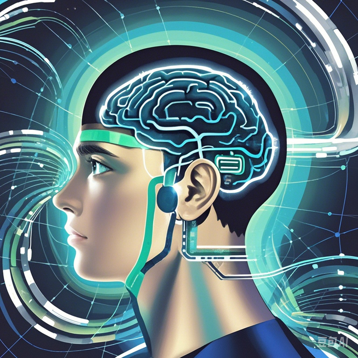 脑机接口。（图片为AI生成）