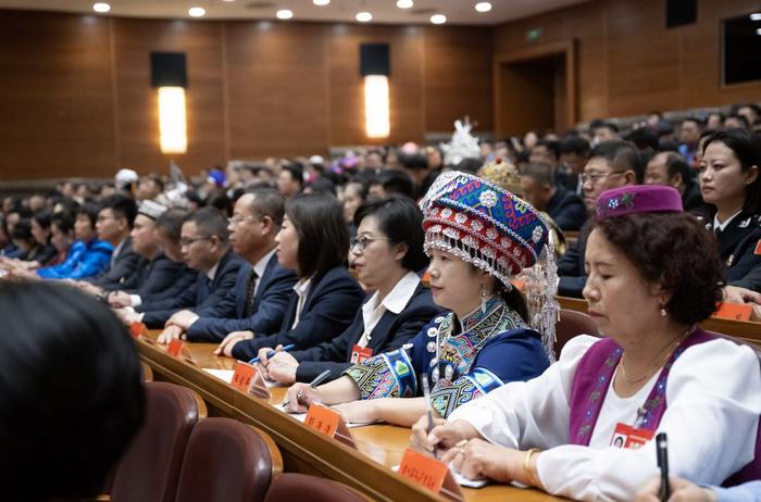 2024年9月27日，全国民族团结进步表彰大会在北京举行。新华社记者 谢环驰 摄