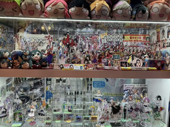 谷子店货架 蓝鲸记者摄