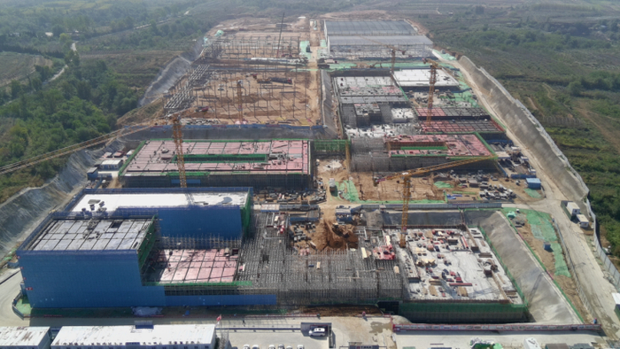 中集零碳智造产业园一期项目建设施工全景图