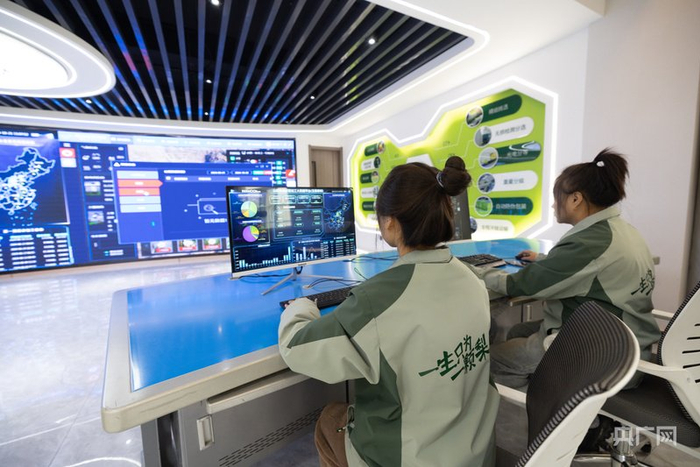 山西隰县数智加工大数据平台（央广网见习记者 张晋鹏 摄）