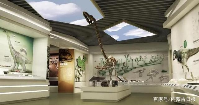 内蒙古自然博物馆恐龙的故乡展厅。