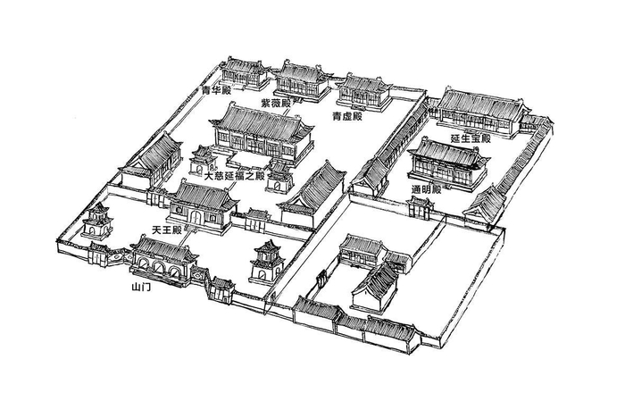 　　大慈延福宫复原图 杨征 绘
