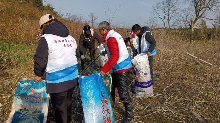 （老张在做护岸工作）