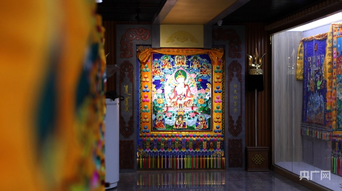 马鬃绕线蒙古唐卡非遗博物馆（央广网发  阿拉善左旗融媒体中心供图）