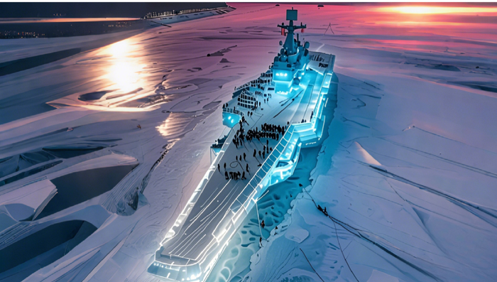 冰雪辽宁舰（央广网发  哈尔滨市委宣传部供图）