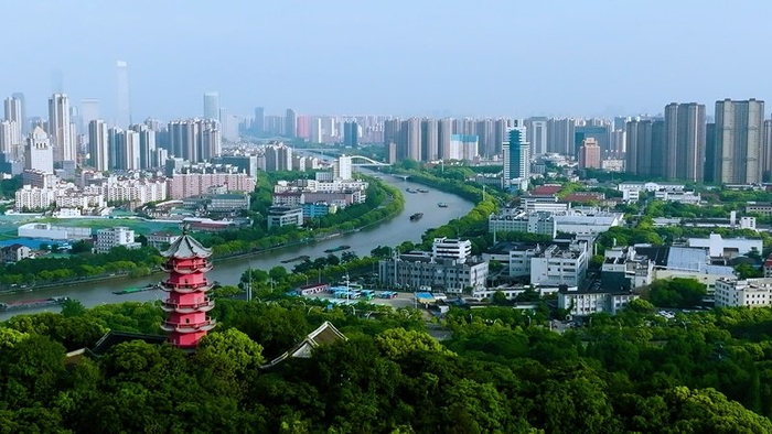 京杭大运河无锡段（央广网发  无锡市委网信办供图）