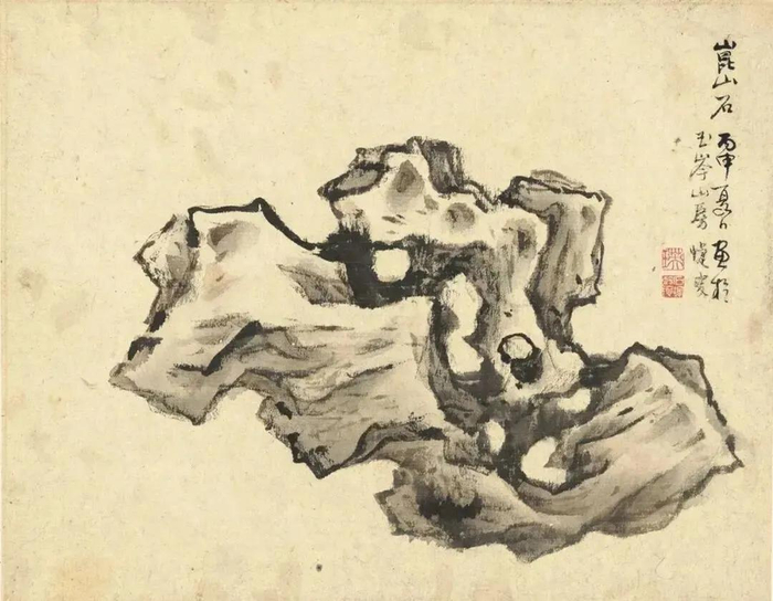 △明代画家蓝瑛笔下的奇石
