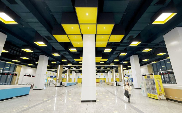 地铁东坝北站为3号线、12号线的同台换乘车站。新京报记者 王贵彬 摄