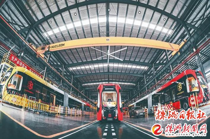 ▲中车株洲所全球首创的智能轨道快运系统。  企业 供图