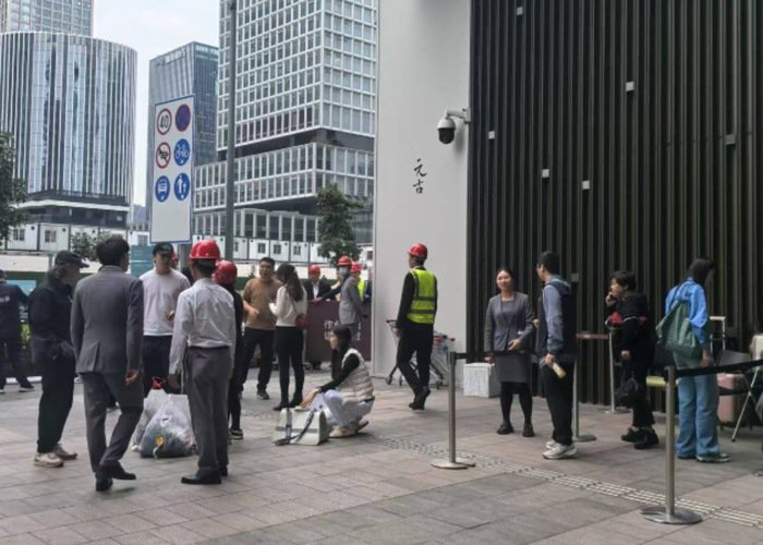 悦府二期登记点&nbsp;图片来源：记者拍摄