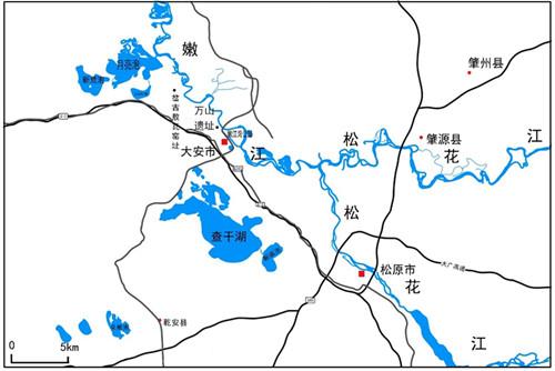 图1 万山遗址地理位置图