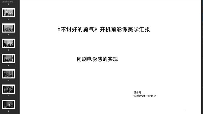 《不讨好的勇气》影像美学汇报材料