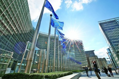 　　欧盟委员会大楼一角。新华社发
