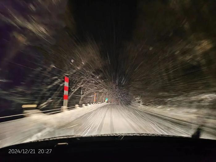 事发前一天晚上，志贺高原下了大雪。图源/受访者