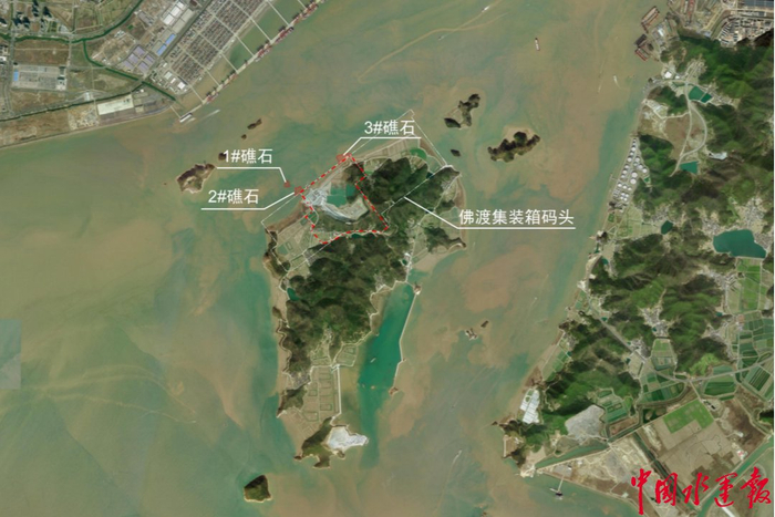 图为宁波舟山港六横港区佛渡作业区通航能力提升工程炸礁位置示意图