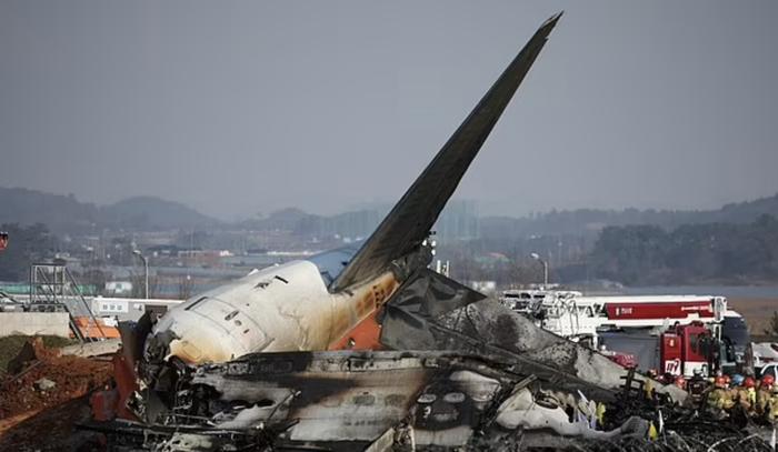 ▲韩国济州航空的波音737-800型飞机在务安机场降落时坠毁