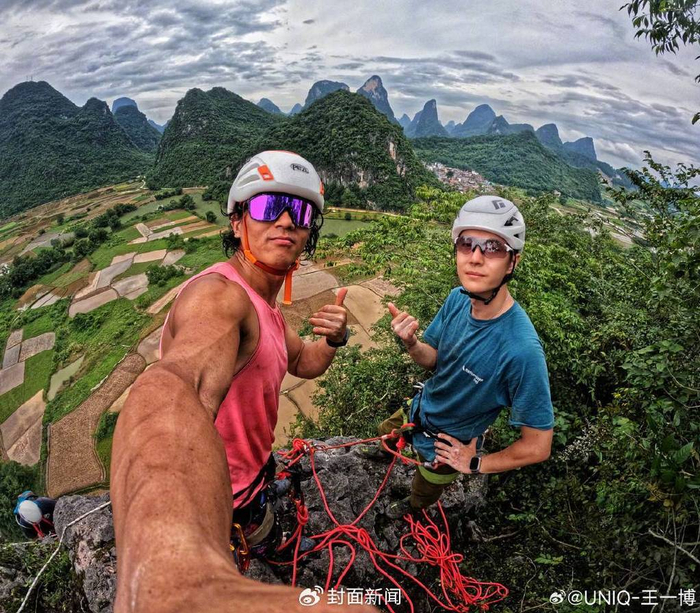 王一博和刘永邦 图据王一博微博