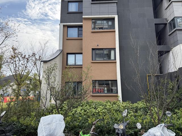 华岑佳苑社区附近，最近涌现了许多房屋中介。沈思怡 摄