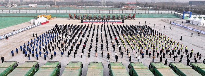 1月2日，陕西省2025年一季度重点项目开工活动在西咸新区沣西新城举行。 记者 母家亮 摄