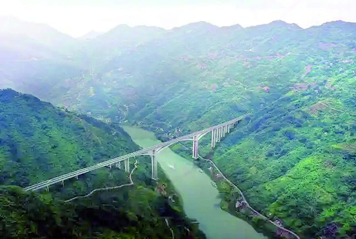     沿江高速南线一期长滩河大桥效果图 受访单位供图