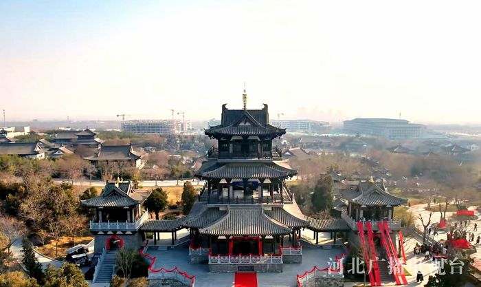 2025年元旦磁州水墨园雁鸣楼祈福活动现场