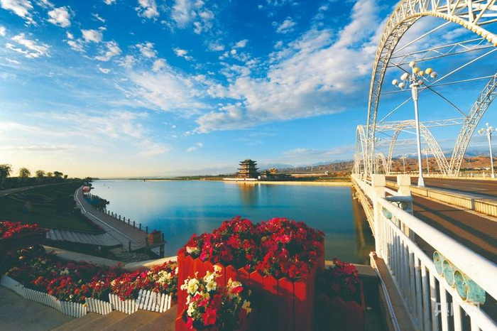 讨赖河生态景区（央广网发 嘉峪关市委宣传部供图）