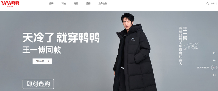 ▲YAYA鸭鸭官网