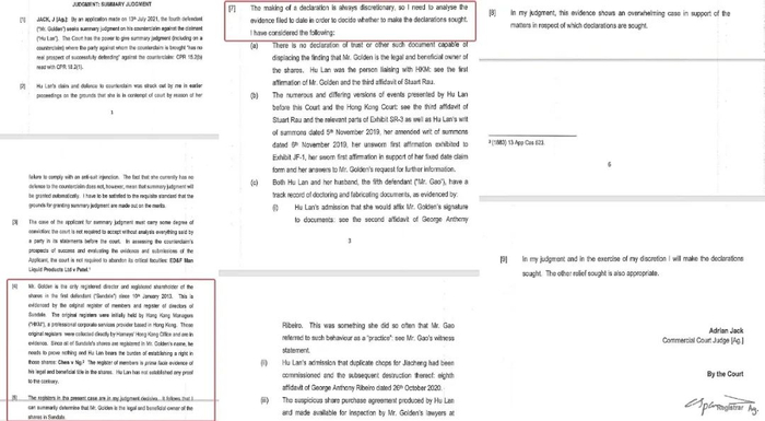 （境外法院终审判决书截图）