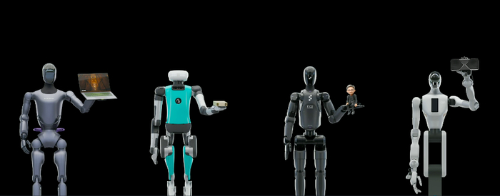 先上一张图：CES 2025上黄仁勋发布的系列新品（机器人手中）