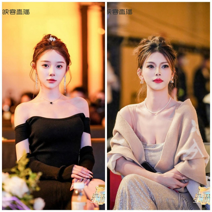 映客主播高南黎（左）、知鱼（右）