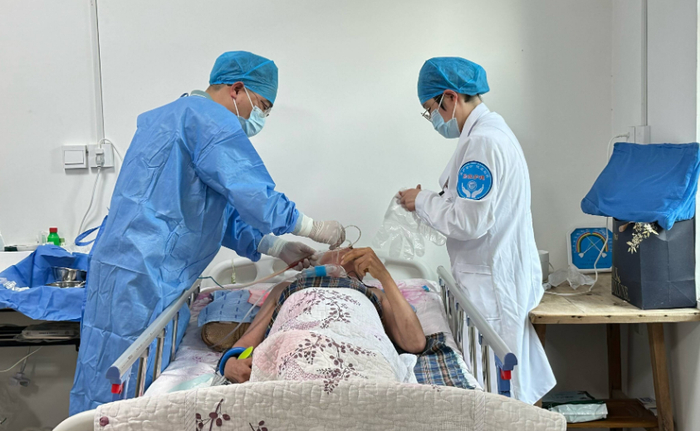 　　“互联网+护理”服务现场。图源：健康山东