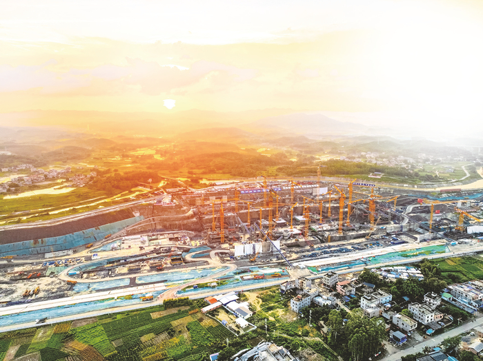     平陆运河建设现场。（资料图）（平陆运河集团供图）