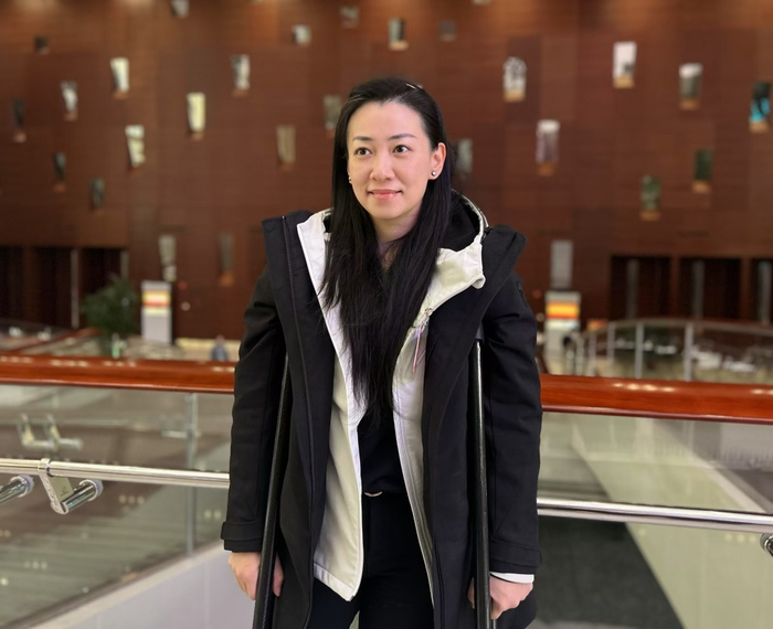 1月14日，上海世博中心，上海市人大代表、上海市残联兼职副理事长、普陀区残联副理事长金晶。澎湃新闻记者 李佳蔚 图