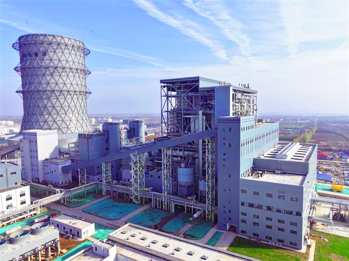 图为彬长低热值煤660兆瓦超超临界CFB示范项目（1月3日摄）。