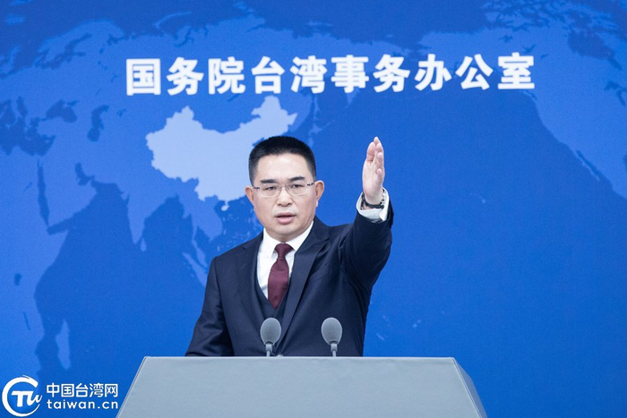 发言人陈斌华答记者问。（中国台湾网记者 陈佳慧 摄）