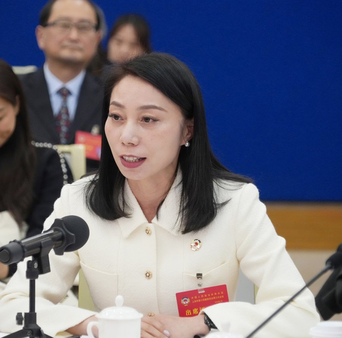 市政协委员刘健惠在专题会议上发言。 新民网 图