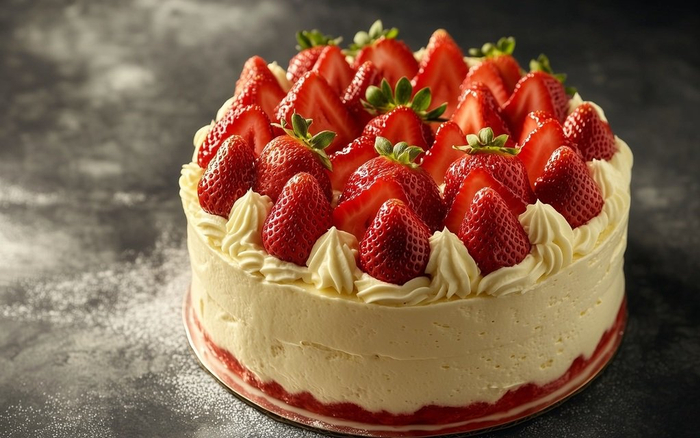 草莓蛋糕。图/IC photo