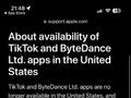 字节跳动11款应用在美国停止服务 苹果App Store：不再提供下载、更新