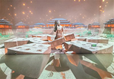 图④：湖北省孝感市云梦县博物馆的沉浸式体验厅。 图片来源：视觉中国