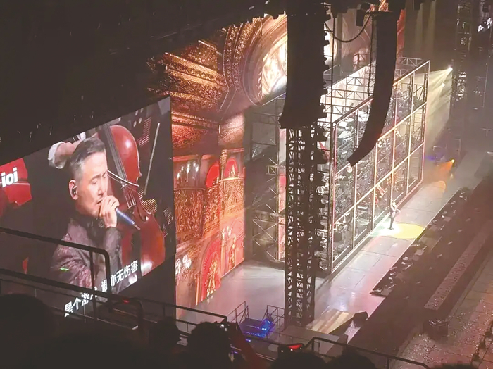     卢阿姨现场拍摄的张学友演唱会。（受访者供图）