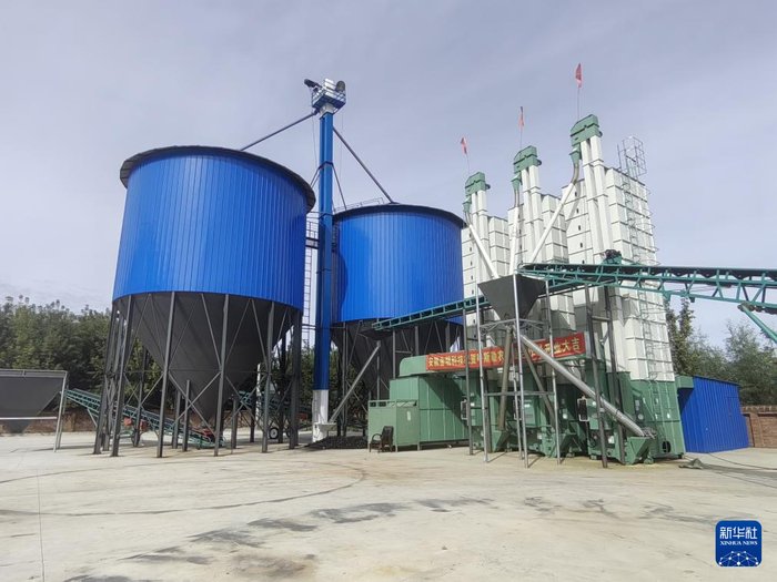 　　图为呼斯勒农牧业专业合作社的烘干及仓储设施。新华社发（王晓圆 摄）