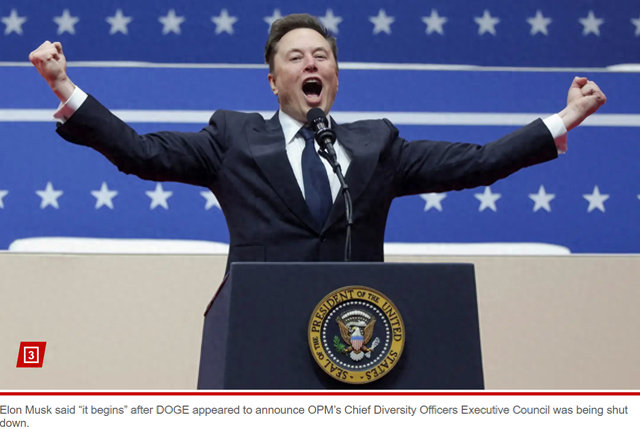 马斯克公布首个被裁机构 图源：美媒